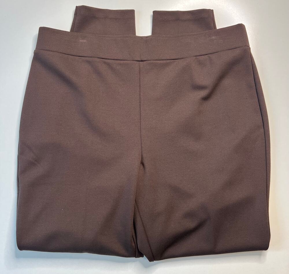 Talbots Plus Women's Brown Pull-on Pants Casual Minimalist Office Wear Size 1X
